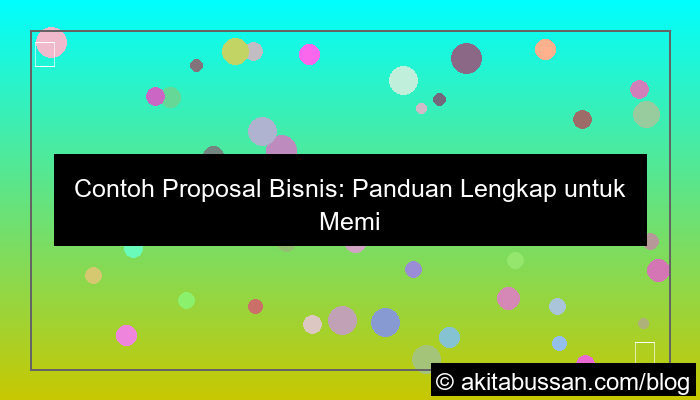 contoh proposal bisnis
