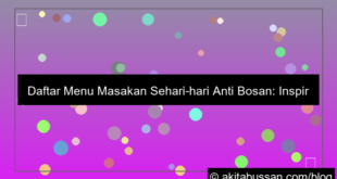 daftar menu masakan sehari hari agar tidak bosan