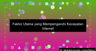 faktor yang mempengaruhi kecepatan internet