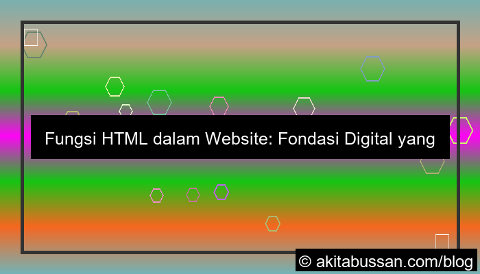 fungsi html dalam website