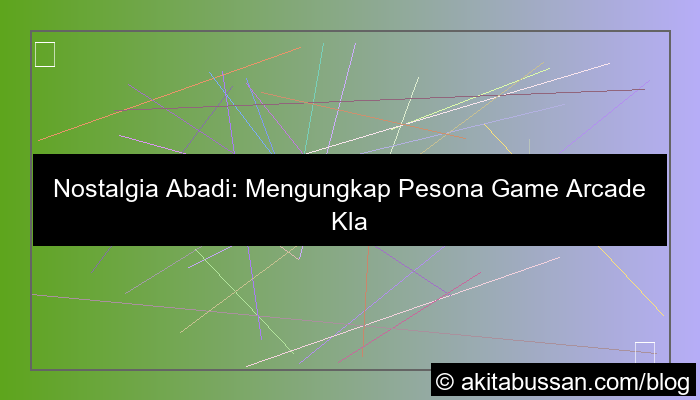 game arcade klasik populer