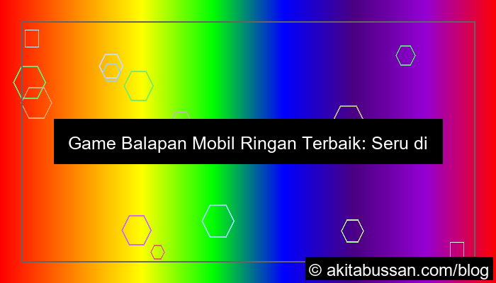 game balapan mobil ringan