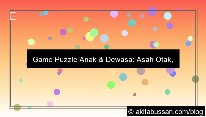 game puzzle anak dan dewasa