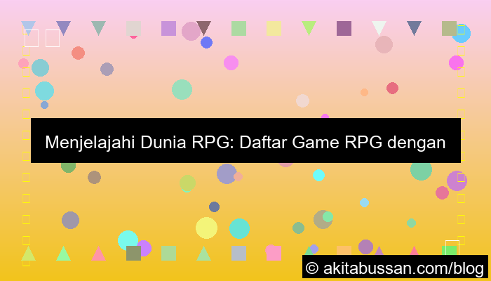 game rpg dengan cerita terbaik