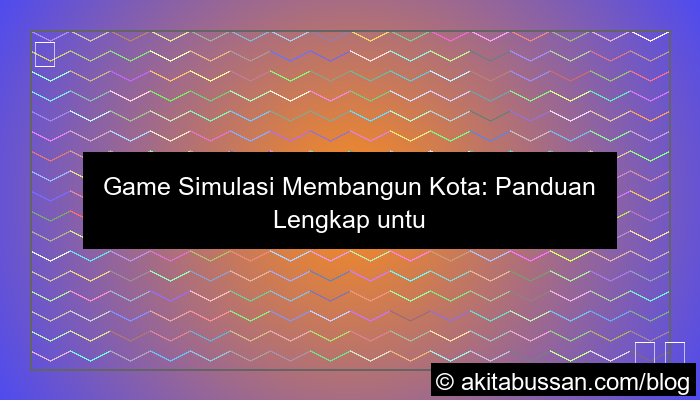 game simulasi membangun kota