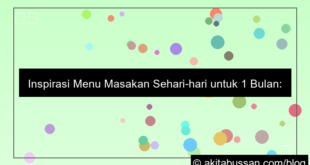 menu masakan sehari hari untuk 1 bulan