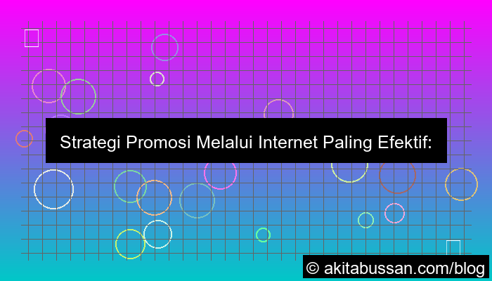desain strategi promosi melalui internet