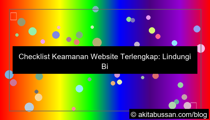 website security checklist