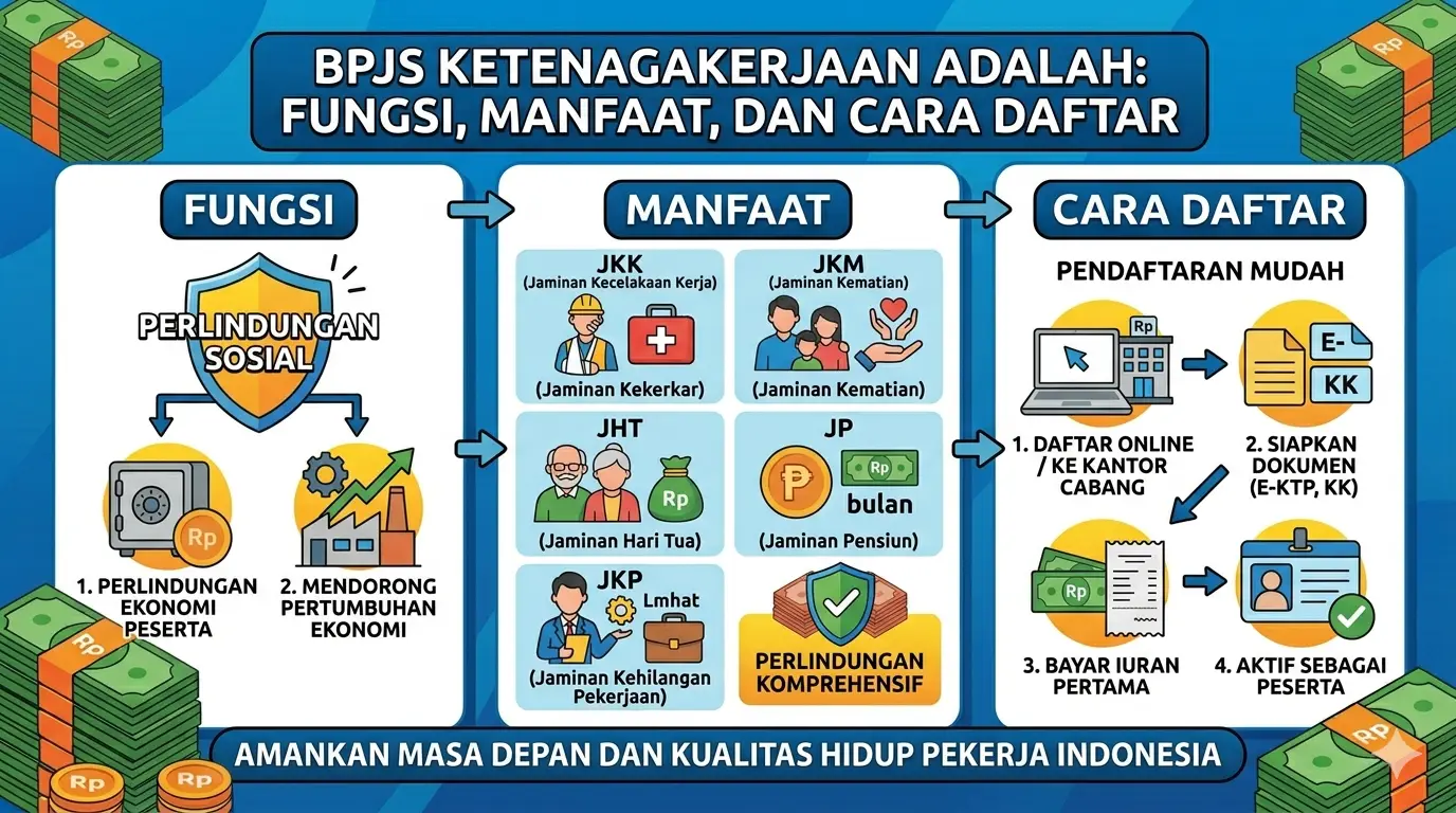 BPJS Ketenagakerjaan fungsi manfaat dan cara daftar